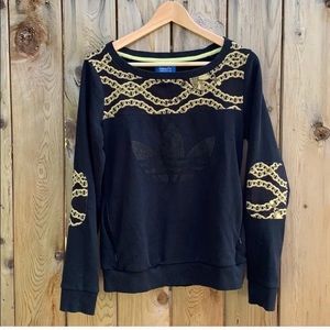 Adidas chain print crew sweatshirt